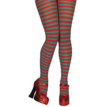 Weihnachtself Strumpfhose Candystripe