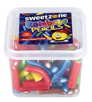 Sweetzone Rainbow Pencils Tub 180g Autopack Regenbogen Stifte