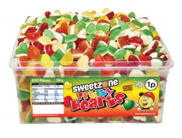 Sweetzone Fruity Hearts 600 Stück Fruchtige Herzen