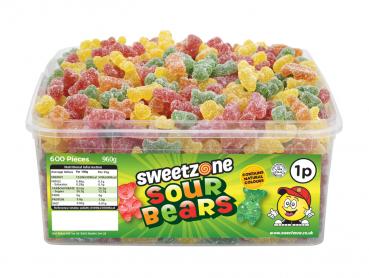 Sweetzone Sour Bears 600 Stück Saure Gummibären