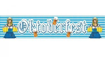 Folienbanner Oktoberfest 2.6m x 0.19m Glitzer