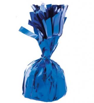 Ballongewicht Folie mit Fransen, ca. 170 gr. Blau