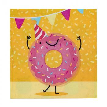 20 Papierservietten Donut 33 x 33 cm