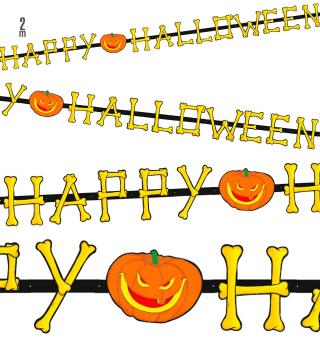 Happy Halloween Girlande 2m