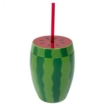 Wassermelonenbecher mit Strohhalm 900ml