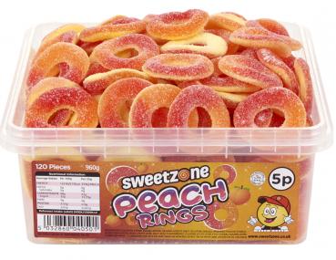 Sweetzone Peach Rings 120 Stück Pfirsich Ringe