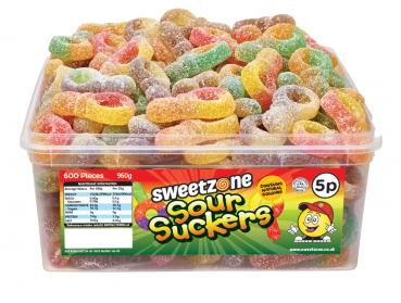 Sweetzone Sour Suckers 600 Stück Saure Schnuller