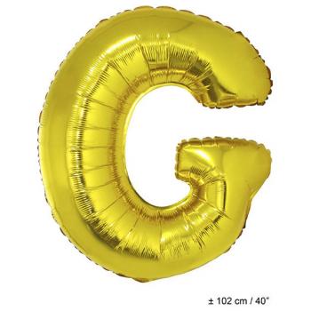 Folienballon Buchstabe G Gold 102cm Riesenballon