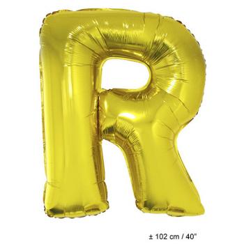 Folienballon Buchstabe R Gold 102cm Riesenballon