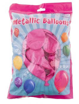 100 Stück Ballons Metallic Rosa 27cm