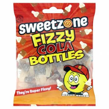 Sweetzone Fizzy Cola Bottles Bag 90g Saure Cola Flaschen