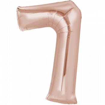 Folienballon Zahl - 7 - Rose Gold 86 cm