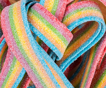 Fizzy Rainbow Bänder 1Kg Halal Fruchtgummi 