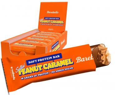 Barebells Protein Riegel 55g Caramel Peanut - Orange