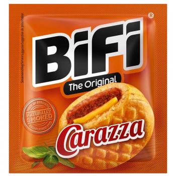 BiFi The Original Carazza 40g Weizengebäck mit Füllung aus Salami, Käse und Pizza-Sauce