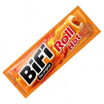 BiFi The Original Roll Hot 45g Mini-Salami mit extrascharfer Chili-Würzung in Mantel aus Weizenbrot