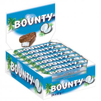 Bounty 57g Doppel-Riegeln aus Milchschokolade mit Kokos