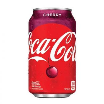 Coca-Cola Cherry USA 355ml mit Pflanzen Extrakten und Kirsch Geschmack