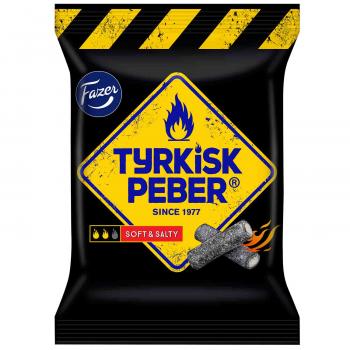 Fazer Tyrkisk Peber Soft & Salty 120g Weiches Lakritz mit feuriger Salmiakfüllung