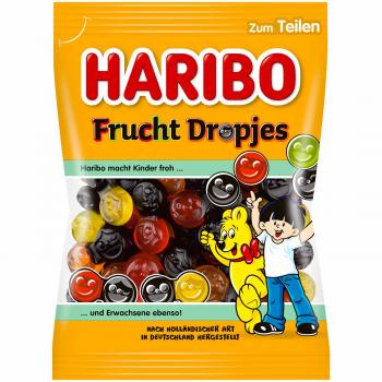 Haribo Frucht Dropjes 160g  Fruchtgummi mit Lakritz