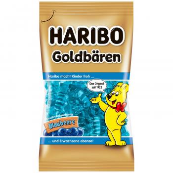 Haribo Goldbären Blaubeere 75g  Fruchtgummi mit Blaubeergeschmack