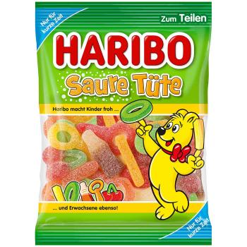 Haribo Saure Tüte 175g Saures Fruchtgummi