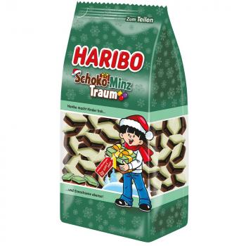 Haribo Schoko-Minz Traum 300g Lakritz-Konfekt mit Schokoladen- und Minzgeschmack