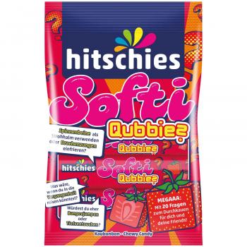 hitschies Softi Qubbies Erdbeere 80g Kaubonbons mit Erdbeergeschmack