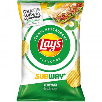 Lay's Subway Teriyaki 150g Geriffelte Kartoffelchips mit Teriyaki-Geschmack