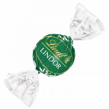 Lindt Lindor Kugeln Minze Milchschokolade mit zartschmelzender Pfefferminz-Füllung