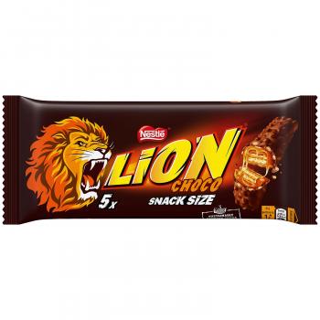 Lion Choco 5er Multipack mit Karamell, Cerealien und Überzug aus Milchschokolade