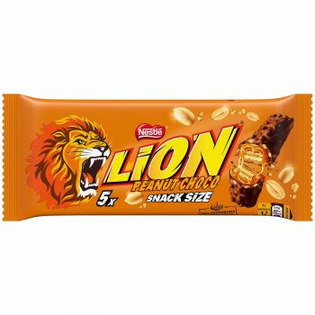 Lion Peanut Choco Snack Size 5 einzeln verpackte Waffel-Riegel