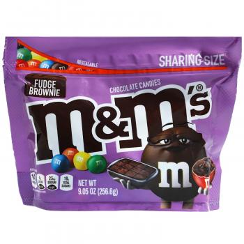 M&M'S Fudge Brownie 256,6g Dragierte Schokolinsen mit Fudge-Brownie-Füllung