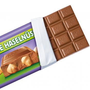 Milka Ganze Haselnüsse 270g XXL-Tafel aus Alpenmilchschokolade mit ganzen Haselnüssen