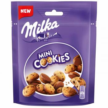 Milka Mini Cookies Kekse mit Schokoladenstückchen