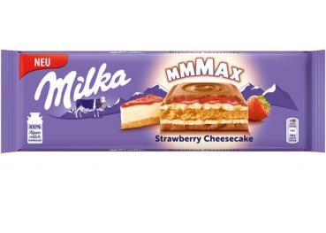 Milka Mmmax Strawberry Cheesecake 300g Alpenmilch Schokolade