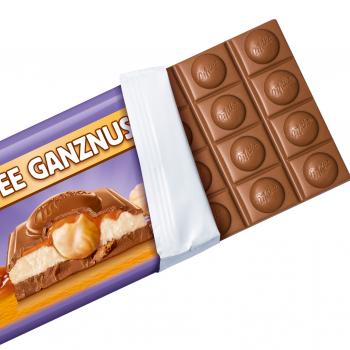 Milka Toffee Ganznuss 300g XXL-Tafel aus Alpenmilchschokolade