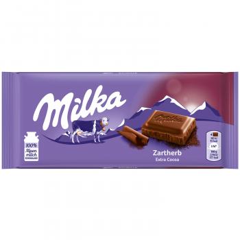 Milka Zartherb 100g Dunkle Alpenmilch Schokolade