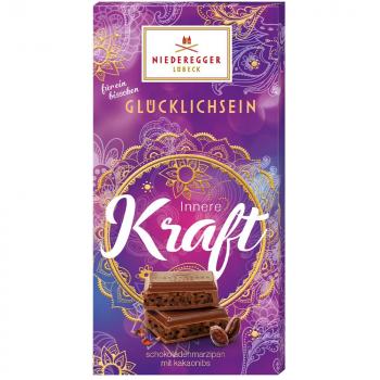 Niederegger Glücklichsein Tafel "Kraft" 110g Gefüllte Zartbitter-Schokolade