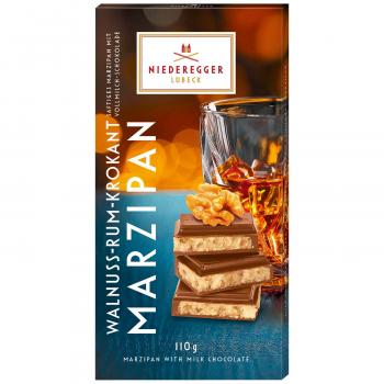 Niederegger Marzipan Tafel Walnuss-Rum-Krokant 110g