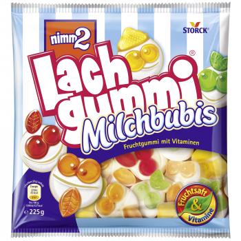 nimm2 Lachgummi Milchbubis 225g Fruchtgummis mit Fruchtsaft, Vitaminen