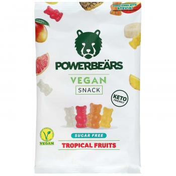 Powerbeärs Vegan Snack Tropical Fruits sugar free