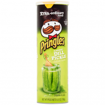 Pringles Xtra Screamin' Dill Pickle Stapelchips mit Saure-Gurken-Geschmack