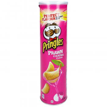 Pringles Prawn Cocktail mit Krabbencocktail-Geschmack. Für Vegetarier geeignet.