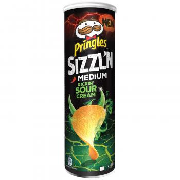 Pringles Sizzl'n Medium Sour Cream 180g