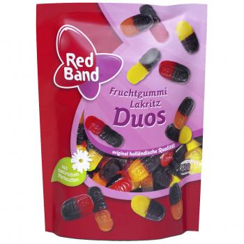 Red Band Fruchtgummi Lakritz Duos 200g Stäbchen aus Fruchtgummi und Lakritz