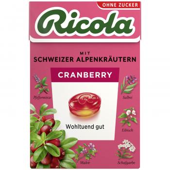 Ricola Cranberry ohne Zucker 50g