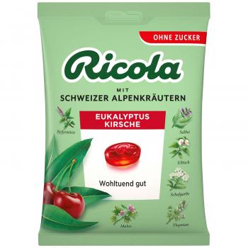 Ricola Eukalyptus Kirsche ohne Zucker 75g