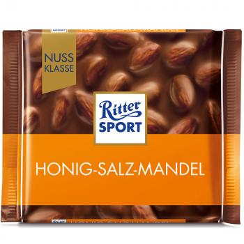 Ritter Sport Honig-Salz-Mandel 100g Vollmilch-Schokolade