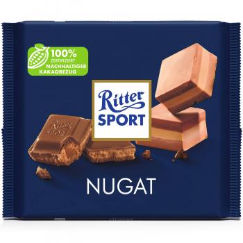 Ritter Sport Nugat 250g  Vollmilchschokolade mit Nugat Füllung